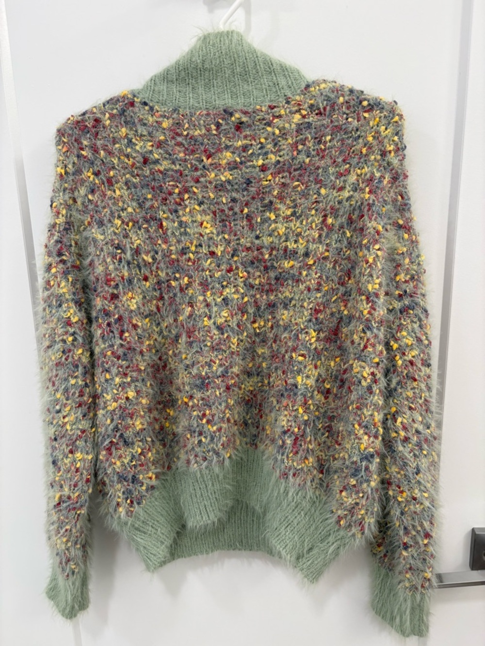 Anthropologie Raga Oversized Boucle Knit Mock Neck Sweater Size XS - Picture 9 of 16
